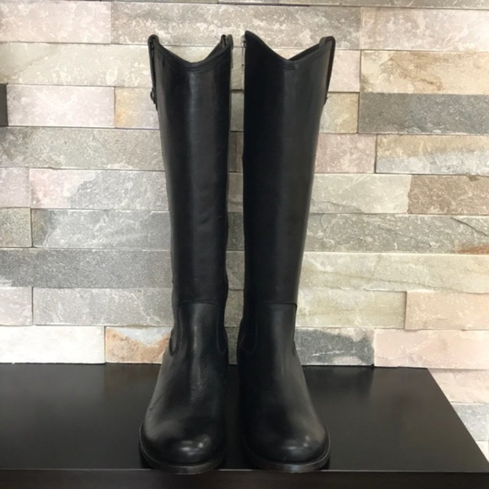 Frye Melissa Knee-high Zip Riding Moto Leather - Picture 6 of 16